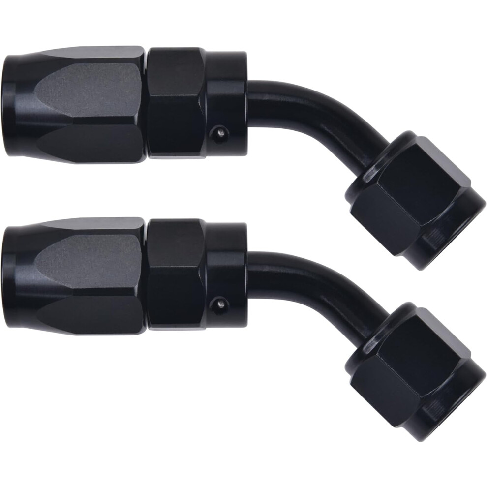 4An Hose End Fitting 45 Degree Swivel For Cpe Braided Hose 2Pcs Black 9448483007221