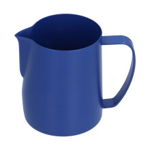 600ml Dark Blue Stainless Steel Coffee Pitcher with Non-Drip Outlet