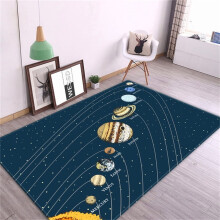 Tappeto 3D Sistema Solare per la cameretta dei bambini, tappeto spaziale con pianeti per camera da letto, tappetino antiscivolo per bagno, casa o