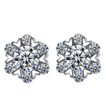 925 Sterling Silver Stud Earrings Birth Cubic Zircon Fashion Jewelry For Women