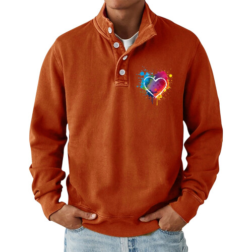 Herren-Freizeit-Sweatshirt Orange XXL 2
