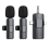 3 in 1 Wireless Lavalier Microphone Compatible with iPhone, iPad, Android, Camera,12-Hour 1