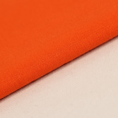 Cotton canvas fabric orange red 39x59 inches