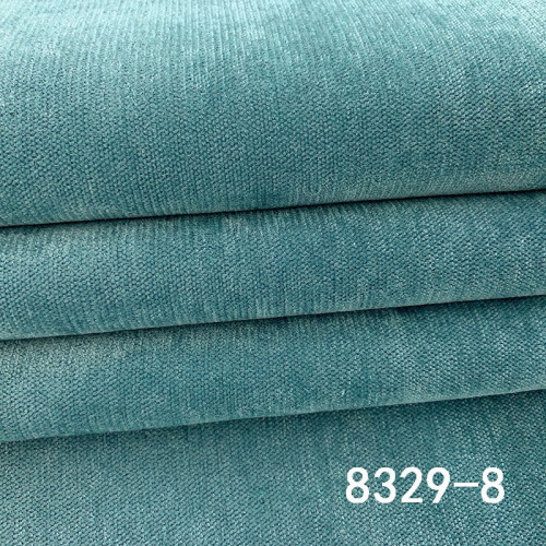 Chenille Fabric Polyester Solid Light Blue 39x58 in