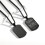 American Flag Dog Tag Necklace with Bible Scripture and 3