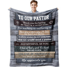 Bedankdeken voor de pastor 60"x50" – Uniek christelijk bedankcadeau voor de pastor, geschikt voor alle kerkgenootschappen