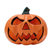 Light-up Plastic Jack O'Lantern Pumpkin – Battery Operated, Indoor/Outdoor Halloween Decoration, Spooky Face, Party Favor & Gift – Compatible with
