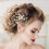 Pettine per capelli da sposa in 2 pezzi – Lato con strass oro e argento 3
