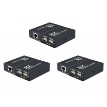 3X 120M USB Extender 4 Port USB1.1 Hub Extender Via RJ45 Ethernet USB UTP Extension Zender Ontvanger-US Plug