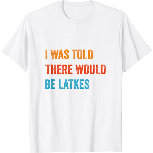 T-shirt en coton Hanoukka Menorah Latkes