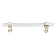 Kristall-Acryl-Knopf mit Gold-Fassung, 96 mm, Griffe für Schränke und Kommoden