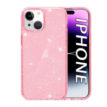 Daxi for compatible with iPhone SE Case Shiny Girl Cute Soft Glitter Protective Case-Pink