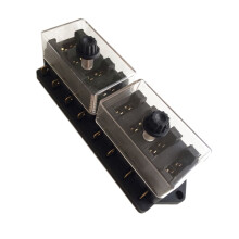 Suport bloc cutie siguranțe ATO cu 8 căi, 12V/24V, pentru autoturisme și camioane