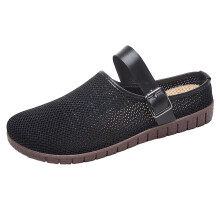 Black Women'S Slip On Loafers Breathable Mesh Fabric Round Toe Closed Toe Flat Casual Shoes For Spring Summer Indoor Outdoor