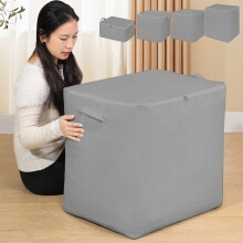 Heavy Duty Storage Box with Reinforced Handles, Extra Large Double Zipper Tote Bag for Clothes & Travel – Compatible with Space Saving