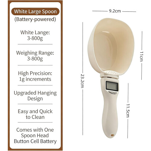 2026 Electronic Measuring Spoon, 800g Digital Spoon with Conversion Scale, LCD Display, High Precision, Smart Adjustable Cup for Kitchen, Baking, Pet 1