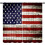 American Flag Curtains Vintage Rustic Wooden Pattern Rod 1