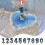 Birthday Number Candle Blue Gray Ocean Theme 1 7