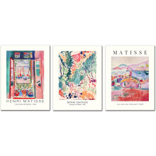 Pink Preppy Wall Art Set of 3, 12x16in Framed Retro Canvas Prints – Coquette, Disco Cherry & Poker Themes, Aesthetic Bedroom/Dorm Decor