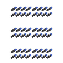 48-Pack Audiokabeladapterconnectoren, 4-Polige Audioluidsprekerstekker Twist Lock Compatibel met Speakon NL4FC, NL4FX, NLT4X