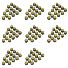 120Pc Guitar AMP Amplifier Push Fit Knobs Black with Gold Aluminum Cap Top Fits 6Mm Diameter Pots Amplifiers