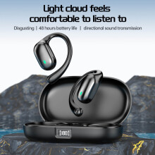 Trådløst Bluetooth-headset med øremontering, støjreduktion, 12 timer