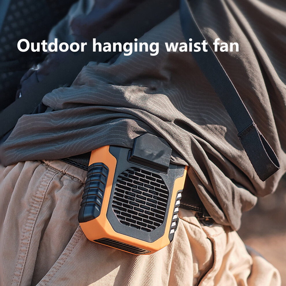 2Pcs Waist-Mounted Fan With Power Bank, Silent Rechargeable Fan For Hiking/Camping Â Compatible With Usb-C 9448483126502