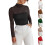 Langarm-Bodysuit mit Rollkragen und transparentem-Grün S 2