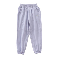Pigernes hørbukser med elastisk talje, joggingbukser med snøre, skolefrisurer, pigejeans med brede ben (lyseblå, 6-7 år)