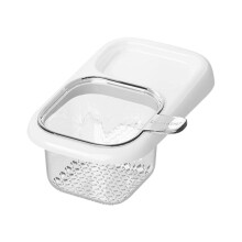 Suction Cup Sink Drain Basket, Multi-Functional Hanging Strainer with Filter, Anti-Clog Veg Washer & Dish Drying Rack – White