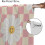 Floral Curtains Retro Chamomile Pink White Grid 2 Panels 6