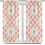 Floral Curtains Retro Chamomile Pink White Grid 2 Panels 8