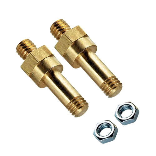2PCS Studs Side Post Battery Terminal Adapter Standard Battery Side Post Extender Studs Brass and Long 1