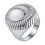 Women's Stainless Steel Chunky High Polished Statement Ring Silver Size 6 1