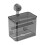 Grey suction cup toilet paper holder wall-mounted no-drill 1