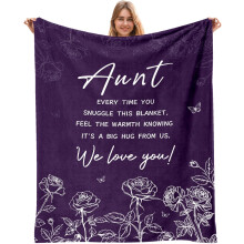 Cadeaus voor oma – Zachte plaid van 127 x 152 cm voor mama, oma, voor haar verjaardag, Moederdag en Kerstmis – Geschikt voor elk interieur