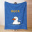 Flannel Throw Blanket Soft Warm Duck Print Blue Orange 3