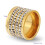 Women's Stainless Steel Wedding Band Ring with Cubic 2