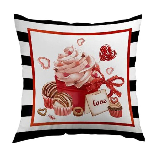 Federa a forma di cuore 45x45 cm per divano e letto 1