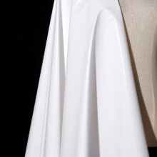 PU Mirror Leather Fabric White 39 x 55 Inch
