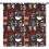Abstract Kitchen Curtains Espresso Cupcake Pattern Rod 1