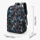 Mochila para laptop unissex preta de 15,6 polegadas. 5