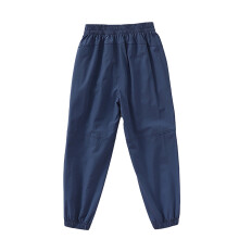Turbukser for småbarn, elastisk midje, snøring, joggebukser, preppy klær, khaki uniformsbukser for jenter, joggebukser (J, 16-17 år)