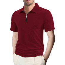 Men's Casual Polo Shirt Regular Fit Short Sleeve Stretchy