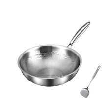 Professional Pure Titanium Wok & Frying Pan – Hammered, Non-Coated, Compatible with All Heat Sources Including Induction, No Lid