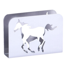 1 Pc Countertop Paper Napkin Holder Silver - Stainless Steel for Kitchen and Dining Areas