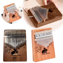 Kalimba 17 Keys Solid Wood Finger Piano with Tuning Kit