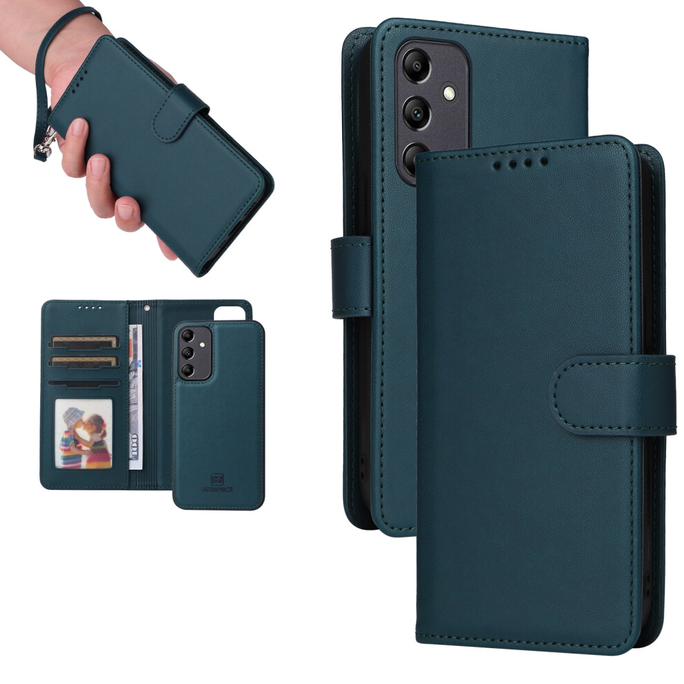 Detachable 2-In-1 Wallet Case For Samsung Galaxy A25 5G Â Magnetic Leather, Shockproof, Magsafe-Compatible, Wrist Strap, Blue 9448483054645