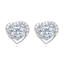 925 Sterling Silver Stud Earrings Birth Cubic Zircon Fashion Jewelry For Women