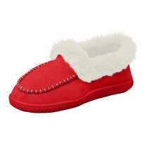 Dames winter instapschoenen met ronde neus, gevoerd met fleece, warm